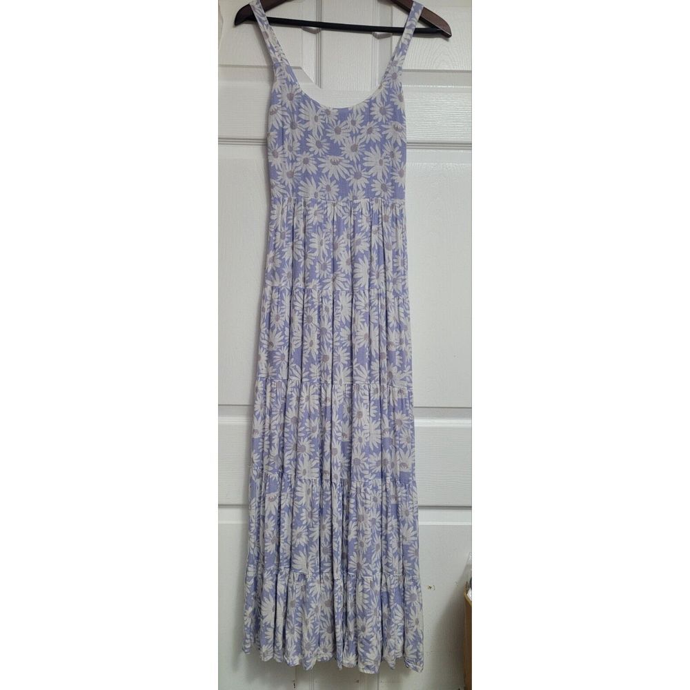 PAIGE Tolucah Floral Maxi Sundress XS Blue / White